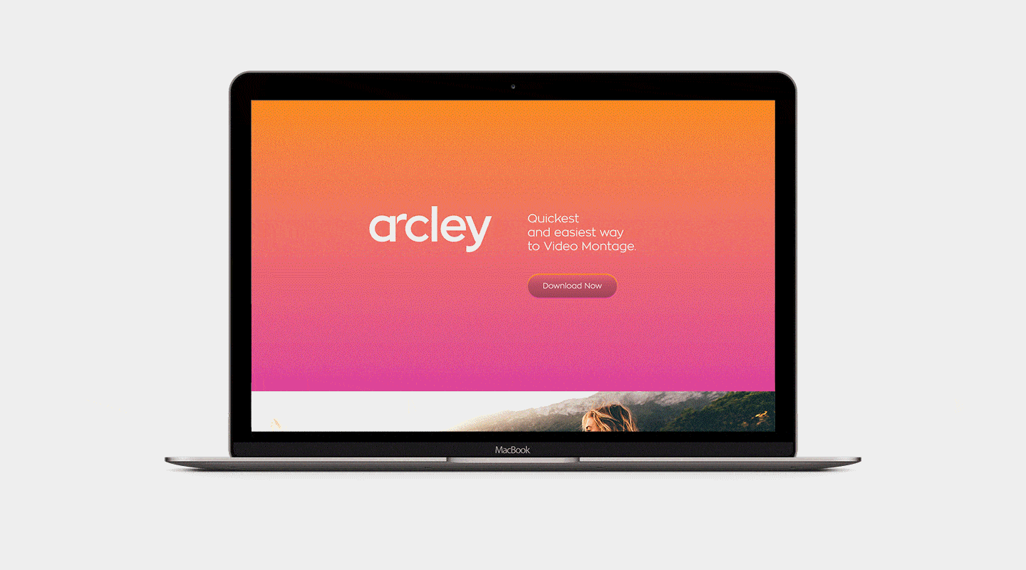 mackbook pro mockup that shows arcley app
