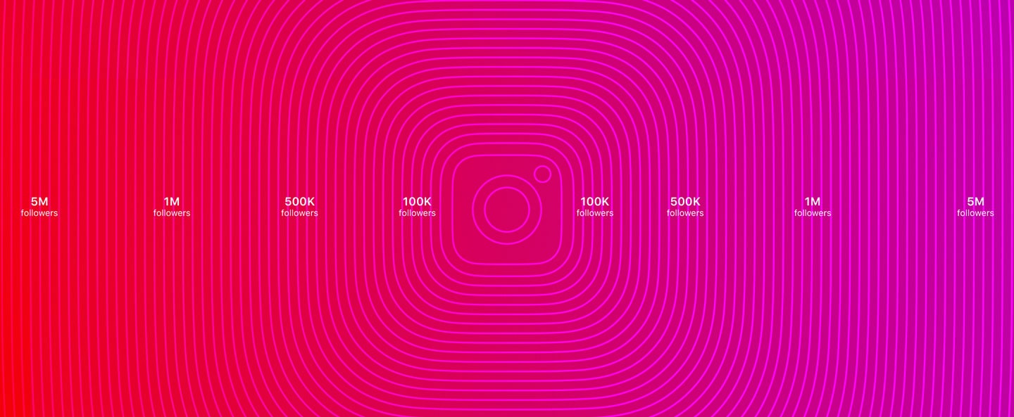 Graphics on a pink background