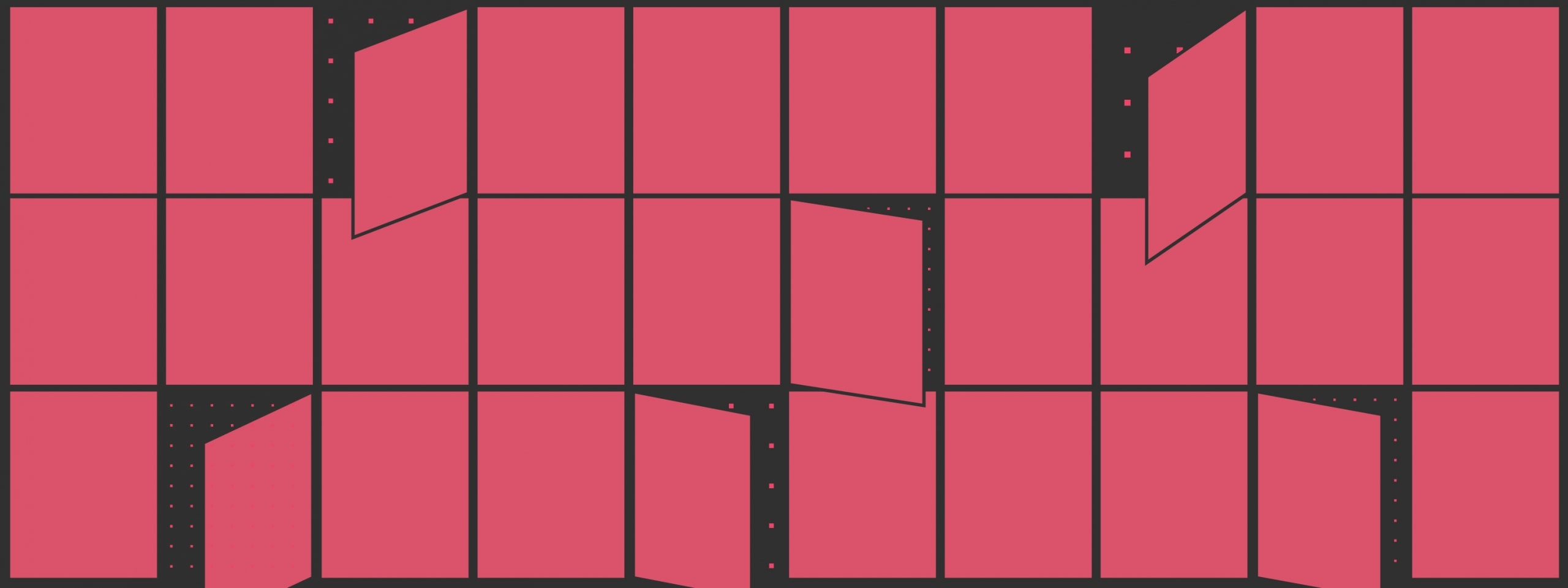Graphic design with red rectangles on black background