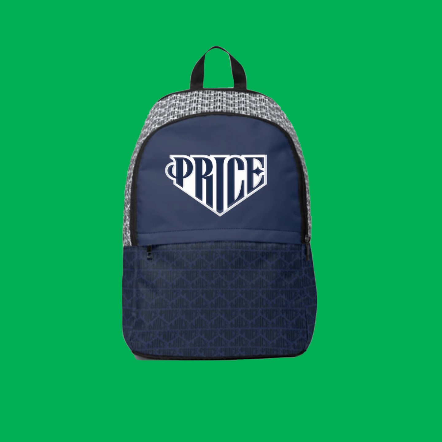 Price logo backpack mockup