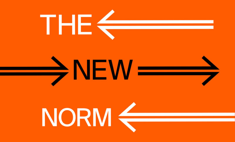 The New Norm with orange background